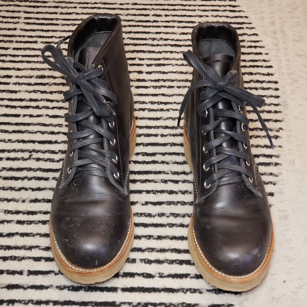 CHIPPEWA Women's Western Boots Vibram Soles Mid Top Black Leather 1901W24 - Picture 3 of 9